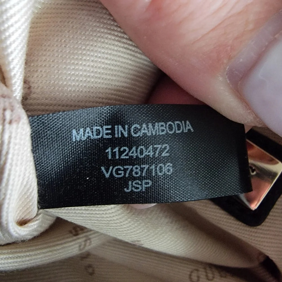 Guess Brinkley Triple Compartment Satchel in Black Faux Leather - Picture 15 of 15